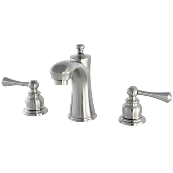 Kingston Brass KB796.BL Vintage 1.2 GPM Widespread Bathroom Faucet with Pop-Up Drain Assembly and Metal Handles