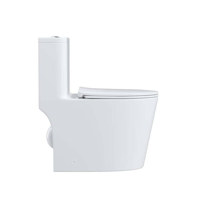 One-Piece 1.1GPF/1.6 GPF Dual Flush Elongated Toilet