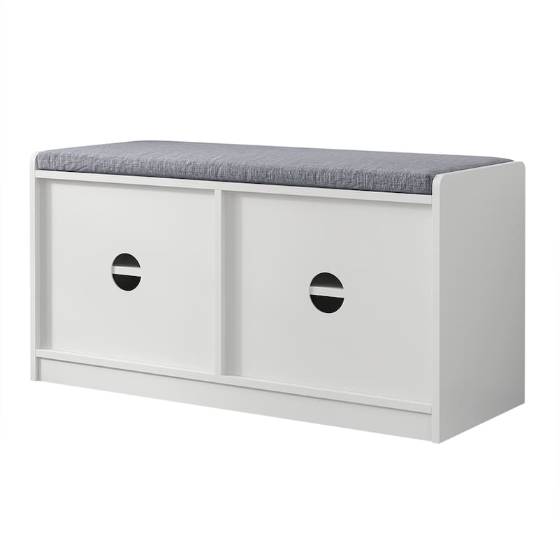 Timechee Entyrway Shoe Change Bench Storage Cabinets with Cushion
