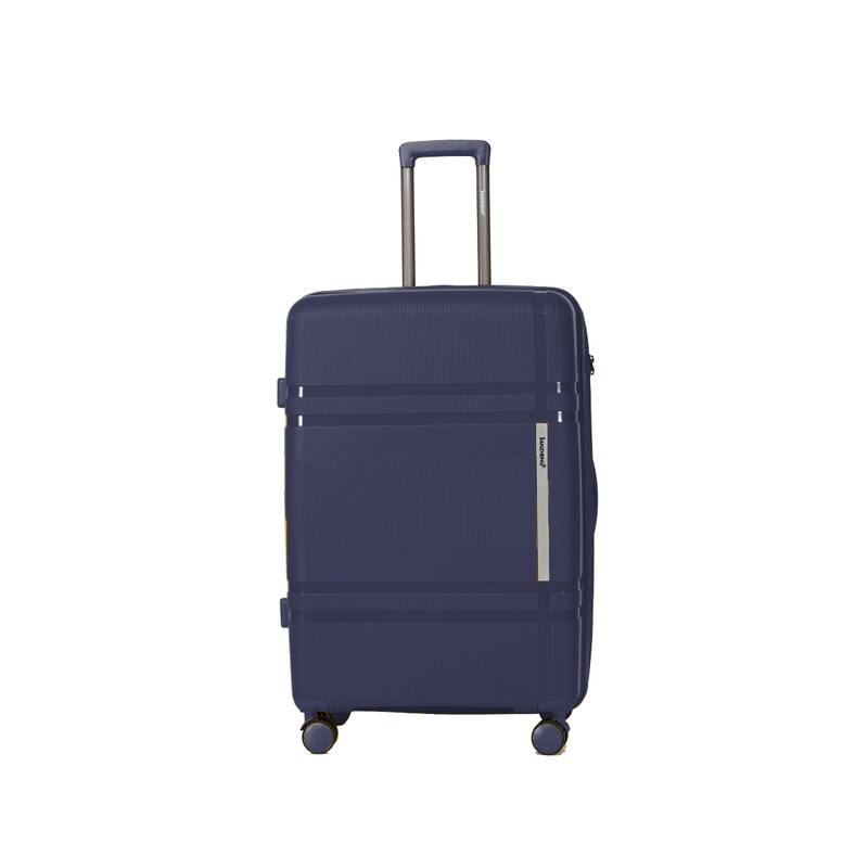 6-piece luggage set, expandable hard shell luggage set with rotating wheels - Blue