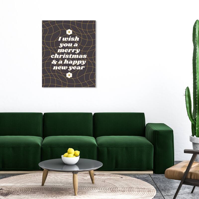 Wynwood Studio Canvas Holiday and Seasonal This is my Wish Gray Modern & Contemporary Wall Art Canvas Print - 30 x 36