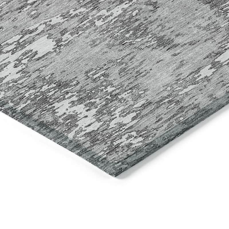 HomeRoots Abstract Transitional Rectangle Outdoor Rug