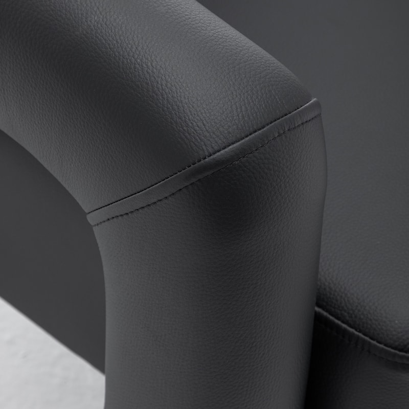 SEYNAR Modern PU Leather Accent Chair with Tubular Multifunctional Legs for Living Room