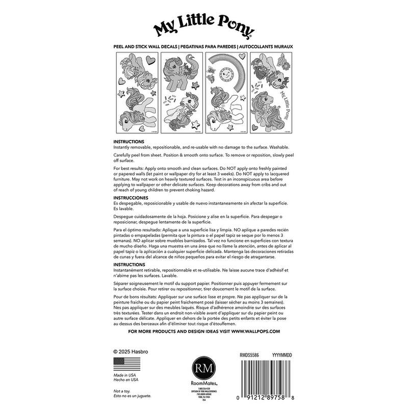 RoomMates My Little Pony Retro Characters Wall Decals