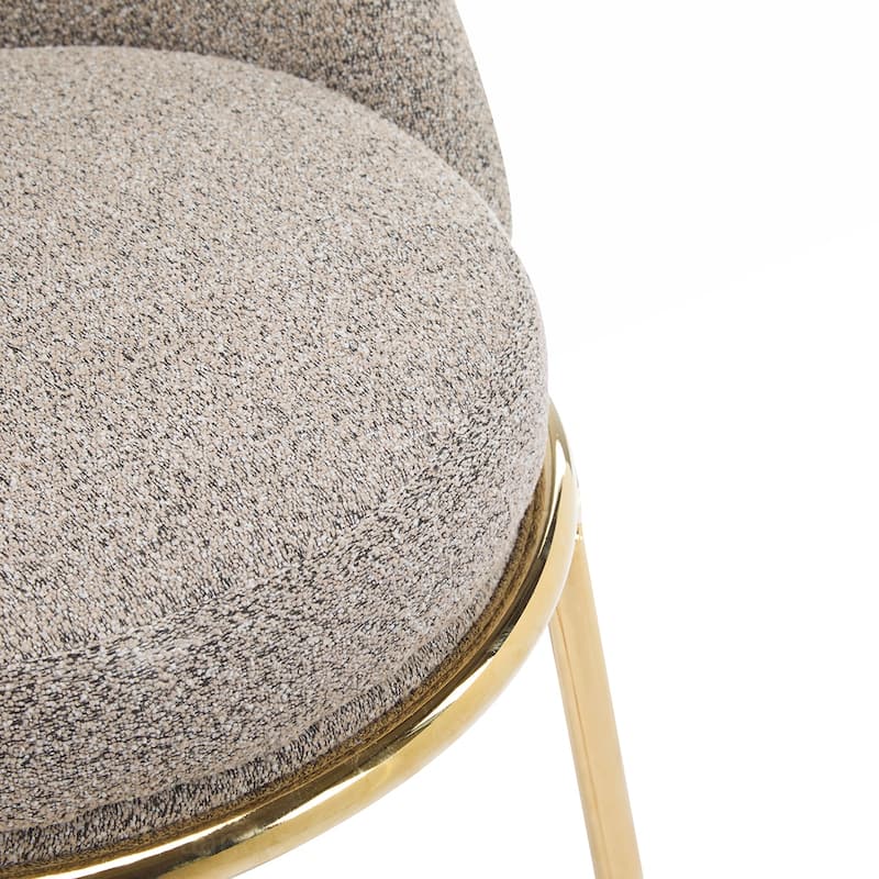 2PCS Fabric Round Metal Bar Stools