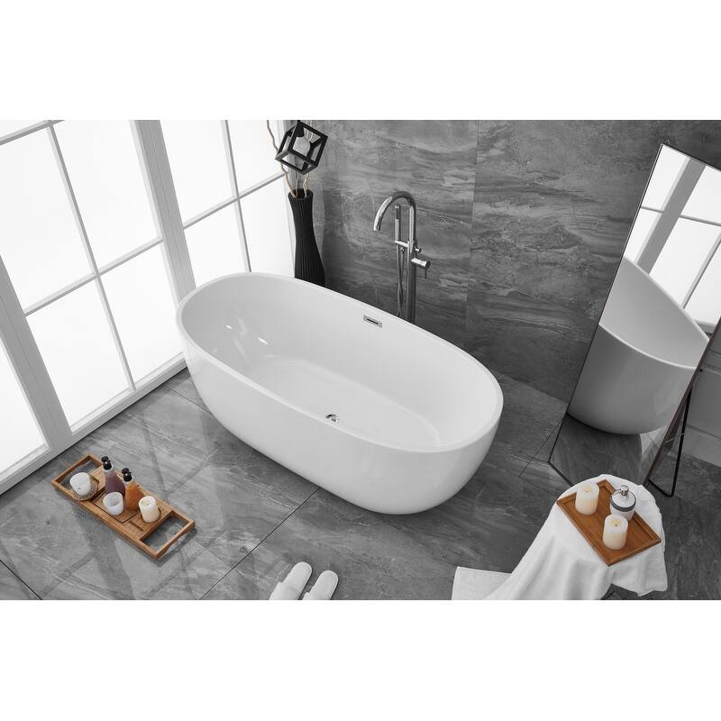 Adler Soaking Bathtub in Glossy White