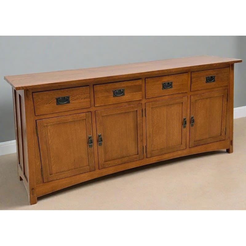 Mission 4 Door 4 Drawer Oak Sideboard