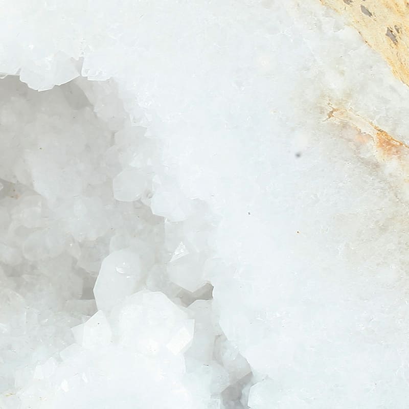 5 Inch Natural White Stone Bookends, Artisanal Textured Geode Rock