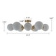 preview thumbnail 6 of 22, 38.5" Mid Century Semi Flush Mount Ceiling Light Modern Sputnik Chandelier
