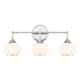 Option 3-light / Brushed Chrome