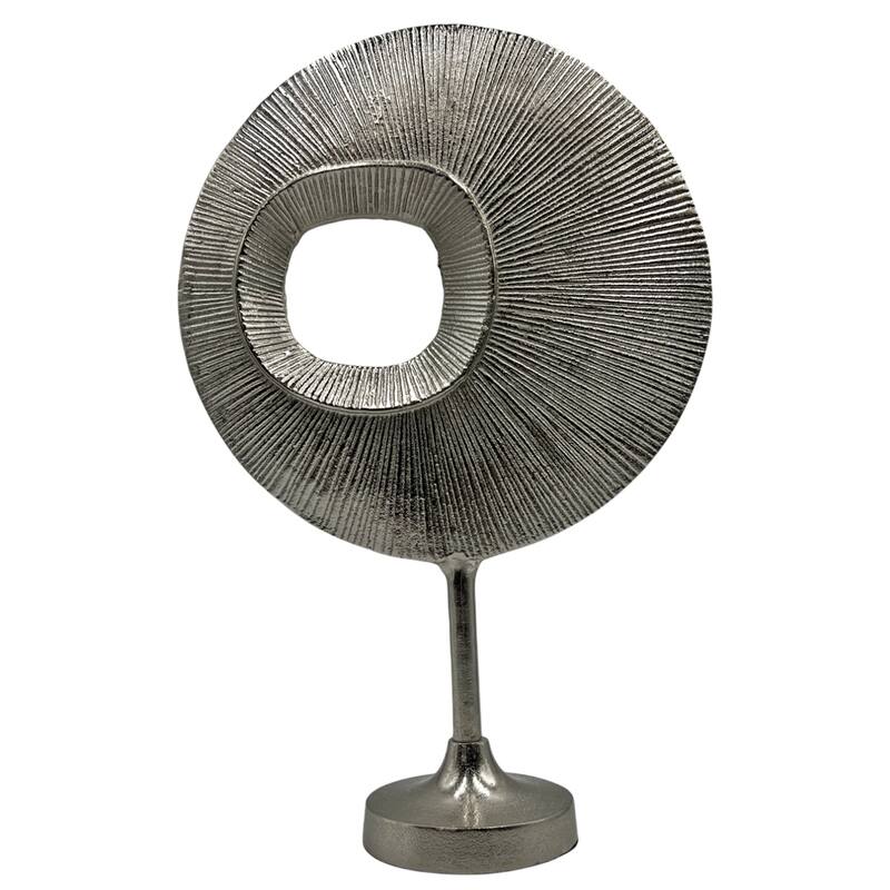 Decorative Handmade Aluminum 19 inch Modern Eyeball Mirror Sculpture - 12.5 x 5 x 19 in