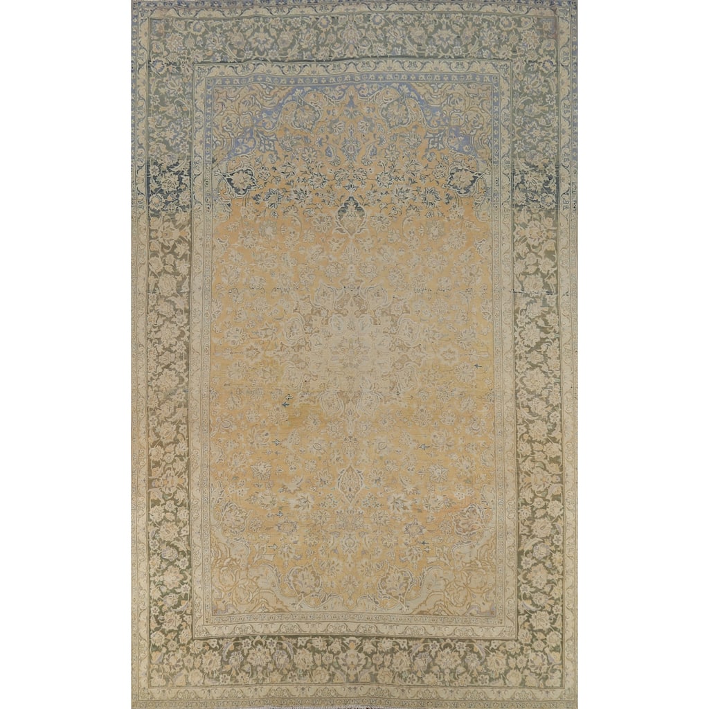 Traditional Najafabad Persian Vintage Rug Handmade Wool Carpet - 9'2"x 13'10"