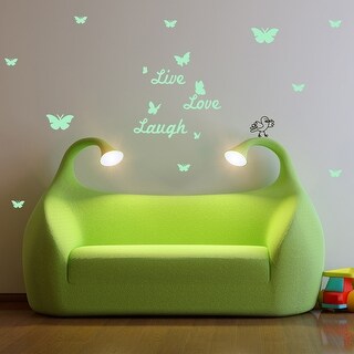 Walplus Peel and Stick Wall Sticker Glow In The Dark Live Laugh Love