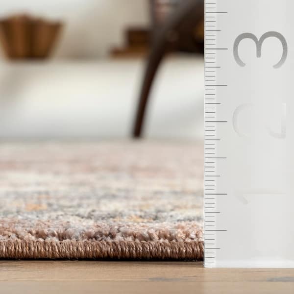 Nuloom Faded Medallion Fringe Area Rug
