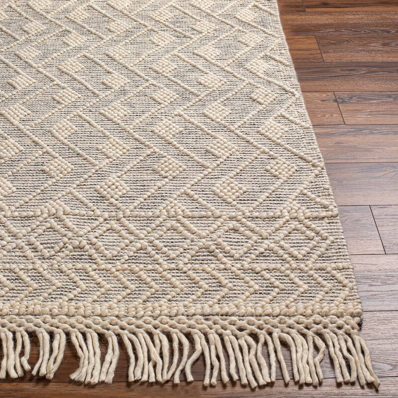 Livabliss Hezron Handmade Bohemian Chevron Wool & Jute Area Rug