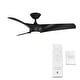 preview thumbnail 12 of 26, Zephyr Indoor and Outdoor 3-Blade Smart Ceiling Fan 52in with 3000K LED Light Kit and Remote Control with Wall Cradle