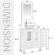 preview thumbnail 68 of 106, 36" Bathroom Vanity with Sink Set Side Cabinet