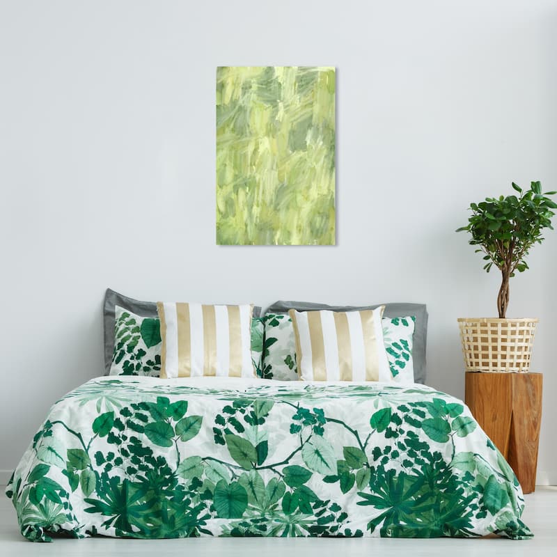 Wynwood Studio Canvas Abstract Guacamole Abstract Green and Modern & Contemporary Wall Art Canvas Print - 36 x 24