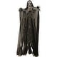 preview thumbnail 1 of 6, 6-ft. Hanging Witch, Indoor/Covered Outdoor Halloween Decoration, Multi LED Eyes, Poseable, Wicked Weaver