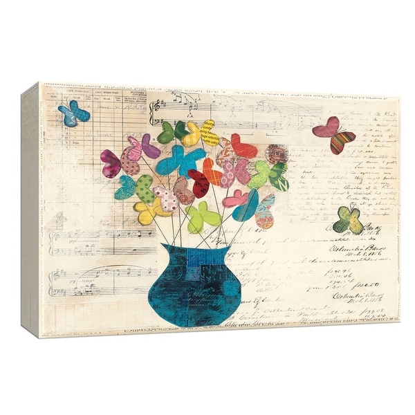 PTM Images 9-153651 PTM Canvas Collection 8" x 10" - "Butterfly Bouquet" Giclee Flowers Art Print on Canvas