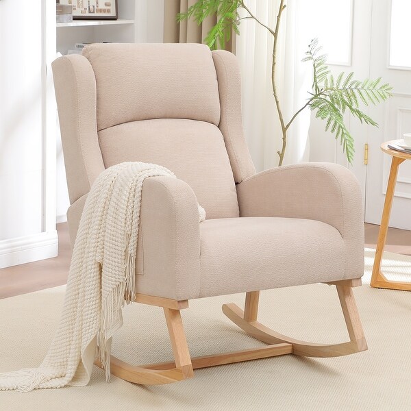 □Mother＆Chaild◇Ｉ.P.Ｉrminger◇２３cm◇ Nursing Rocking Chairs for Mom Nursery,Comfy Wingback Glider