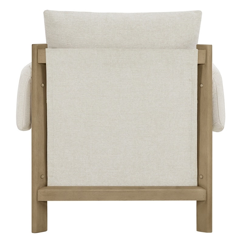 Carol Mid Century Modern Upholstered Accent Arm Chair with Wood Legs