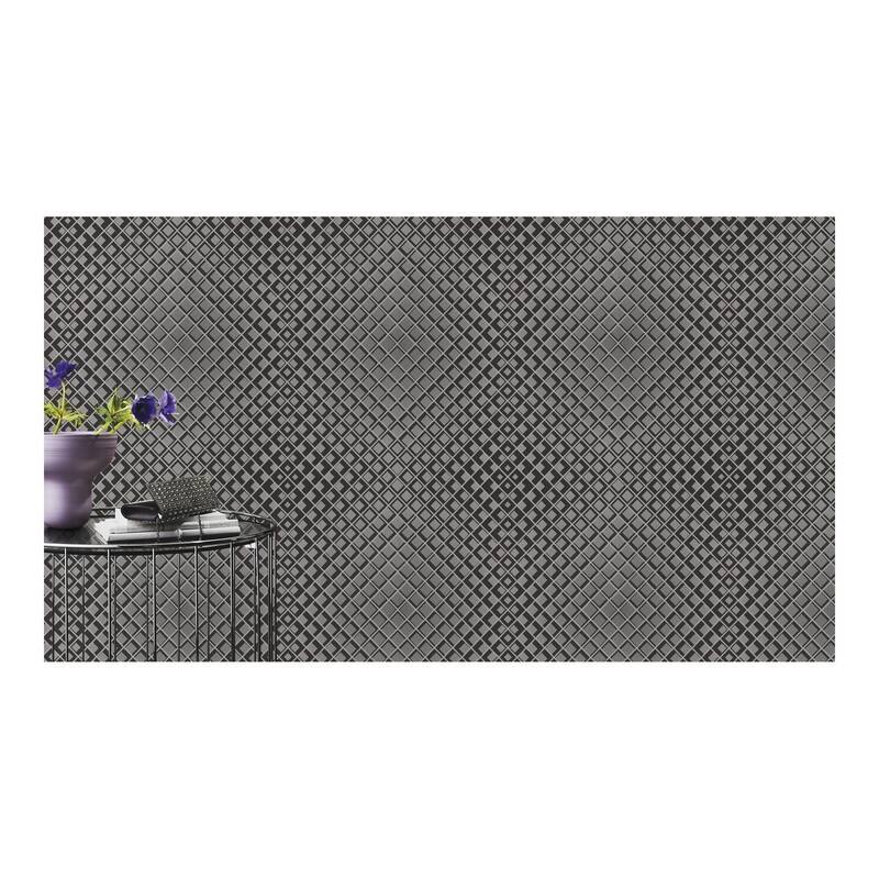 Rasch Perriand Silver Geometric Wallpaper - 20.5 x 396 x 0.025