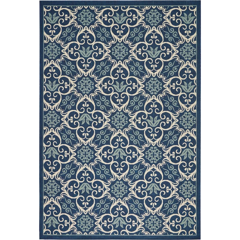 Nourison Caribbean Floral Geometric Indoor/Outdoor Area Rug