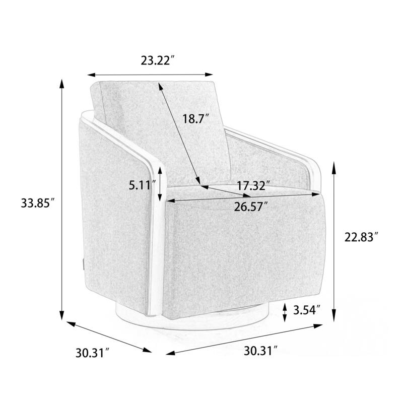 Modern Upholstered Swivel Accent Chair