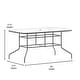 preview thumbnail 18 of 30, Rectangular Glass Metal Patio Table with Umbrella Hole