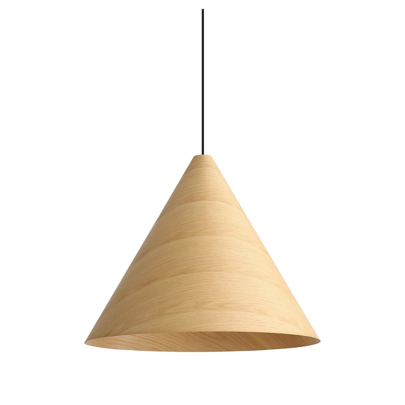 Golden Lighting Conique 3-light Pendant in Light Walnut - Silver