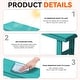 preview thumbnail 31 of 58, 3-Piece HDPE Outdoor Dining Set with Umbrella Hole Table and Two 2-Person Benches