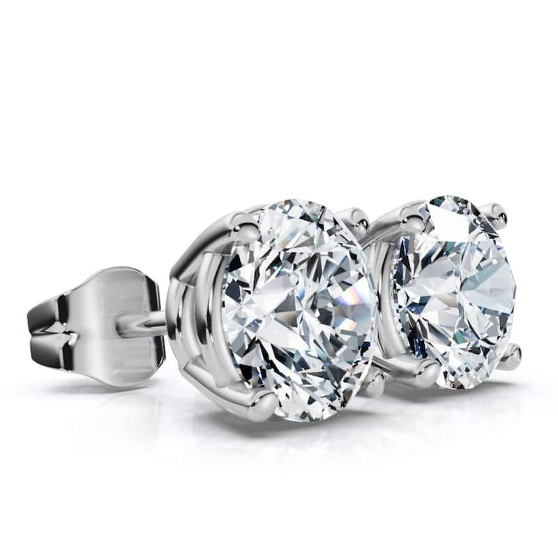 1Ct TW Round Diamond Studs Gold Lab Grown