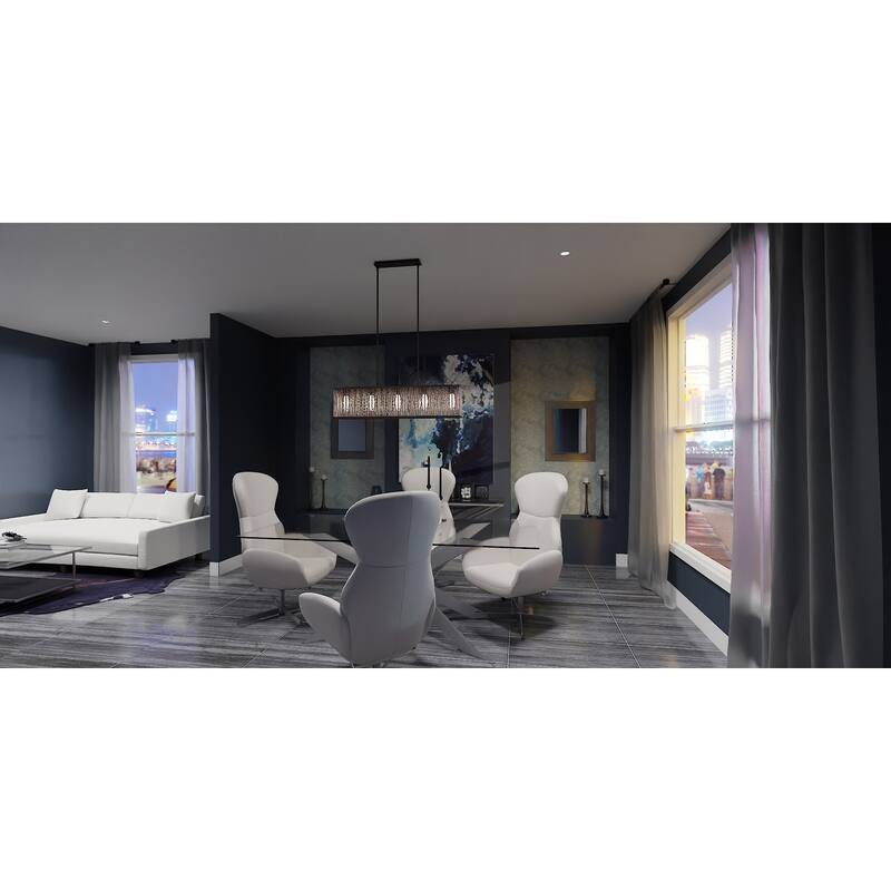 Celeste 5-Light Matte Black Island Light