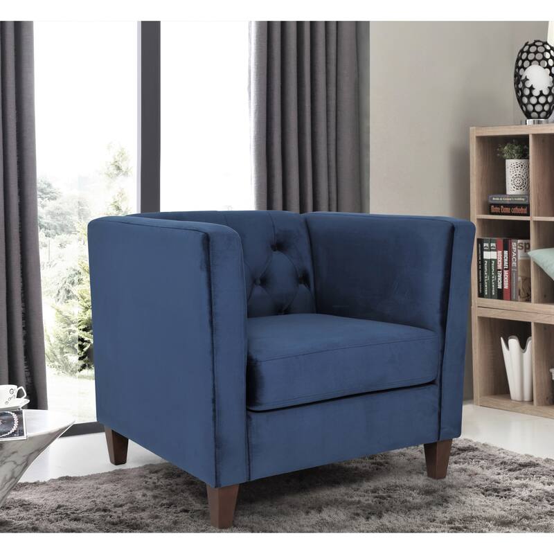 Lisette 33.07'' Velvet Square Arm Chair