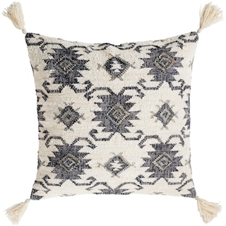 Maddox Traditional Black Feather Down Filled Throw Pillow 20-inch