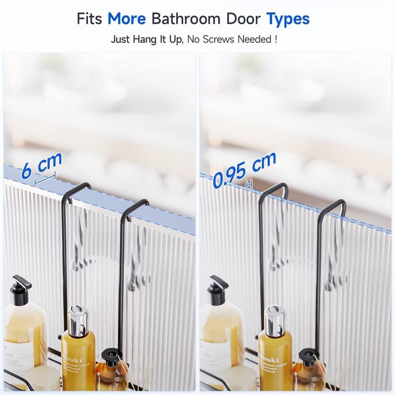 Shower Caddy Hanging Over the Door - 4.7"D x 13"W x 65"H