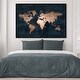 preview thumbnail 17 of 19, Oliver Gal 'Mapamundi Copper' Maps and Flags Framed Wall Art Prints World Maps - Bronze, Blue 54 x 36 - Black