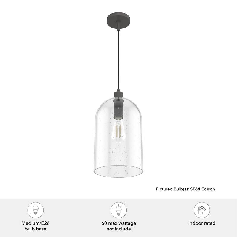 Hunter 16" Lochemeade 1-Light Pendant - Kitchen Island, Dining Room, Bedroom - Modern Farmhouse, Contemporary, Industrial