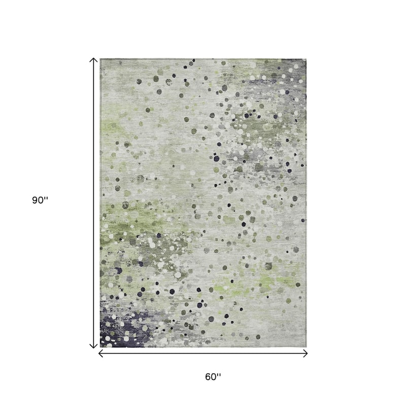HomeRoots Abstract Transitional Rectangle Outdoor Rug