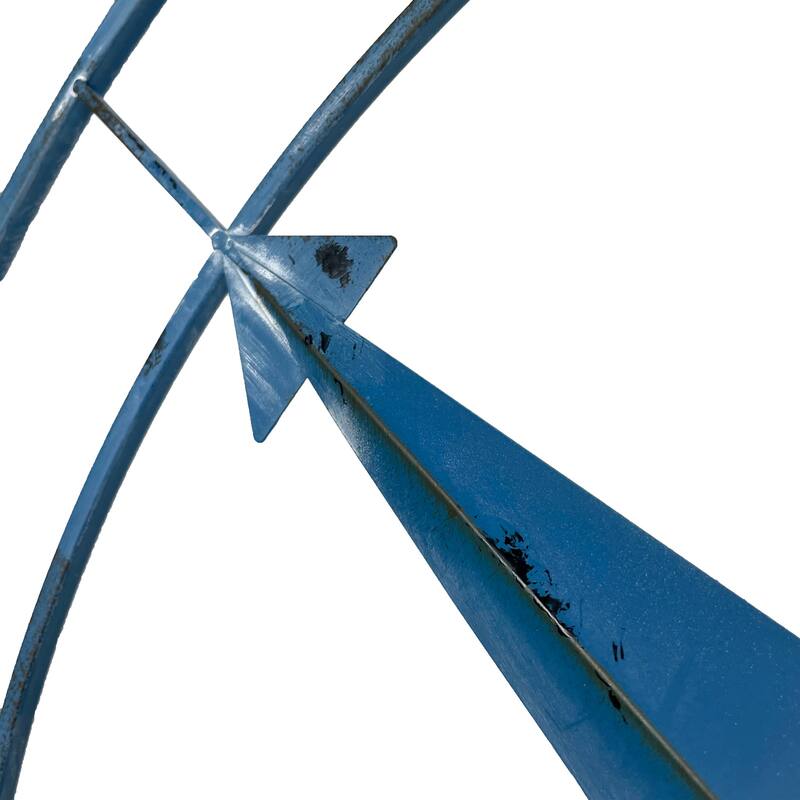 Zeckos Aegean Blue Metal Nautical Compass Rose Wall Sculpture 39 Inch