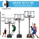 preview thumbnail 6 of 5, Height Adjustable Basketball Hoop with 44-Inch Backboard - 43.7"L x 27.76"W x 5.71"H