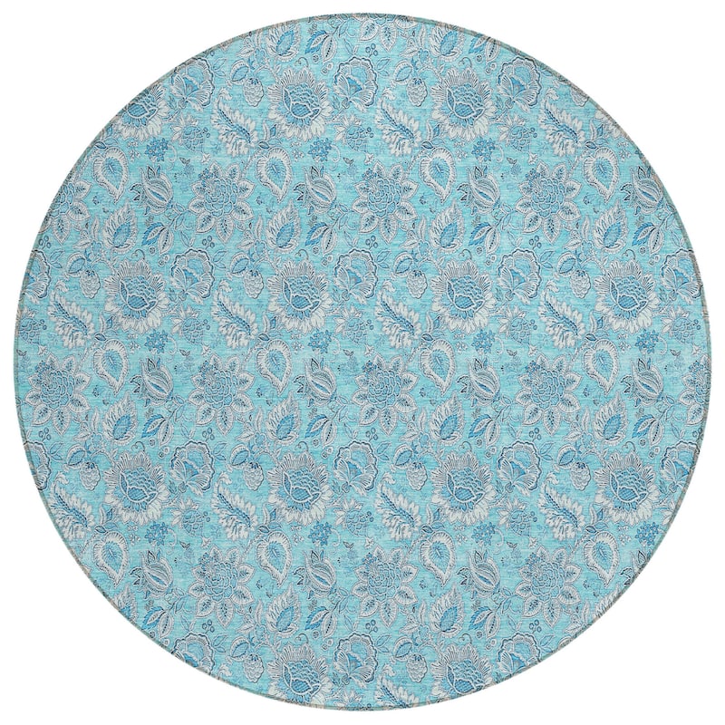 HomeRoots Floral Transitional Rectangle Outdoor Rug