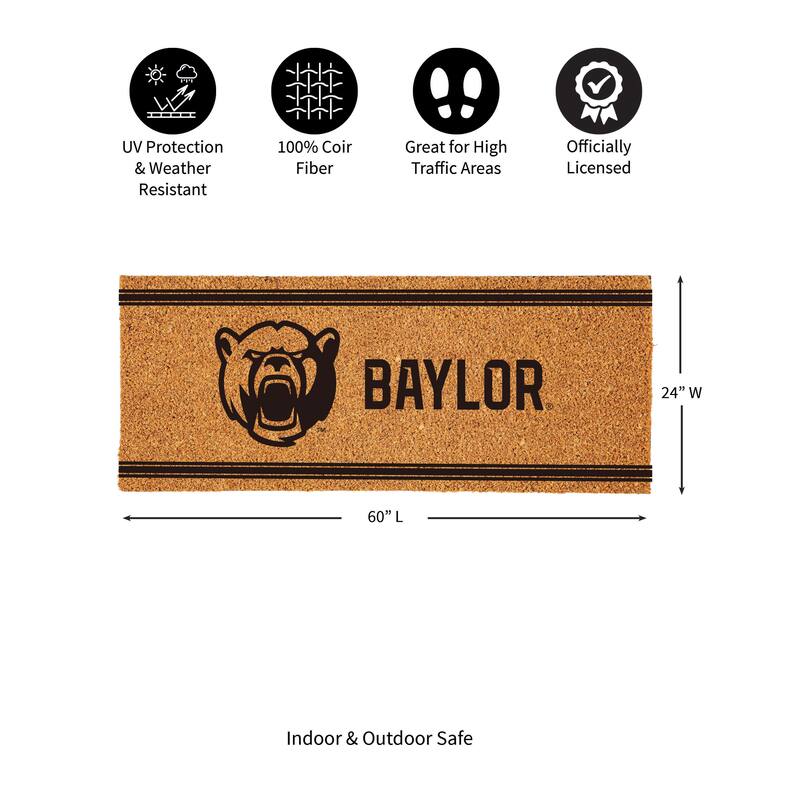 Baylor University Monochrome Indoor/Outdoor Coir Door Mat