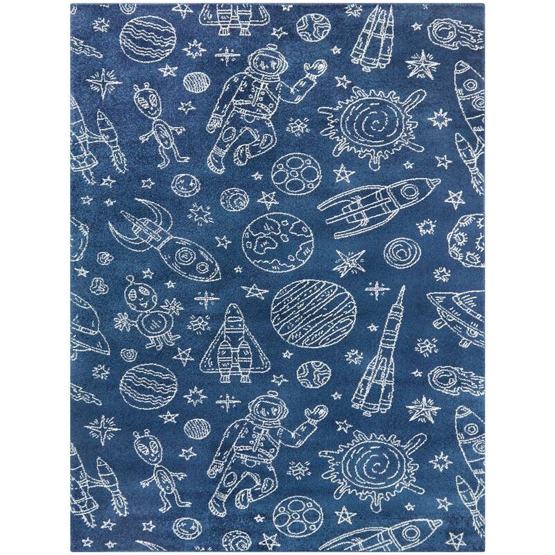 Taylor & Olive Space Rockets Kids Area Rug