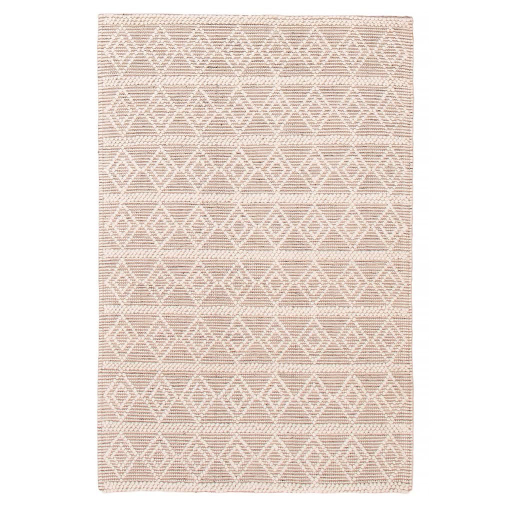 ECARPETGALLERY Braid weave Sienna Cream Wool Rug - 4'0 x 6'1