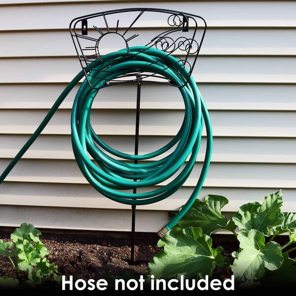 Shop Sunnydaze Metal Garden Hose Stand Holder With Decorative Sun
