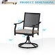 preview thumbnail 6 of 13, 7-Piece Metal E-coating Patio Dining Set of 6 Swivle Chairs and 1 Metal Framed Table