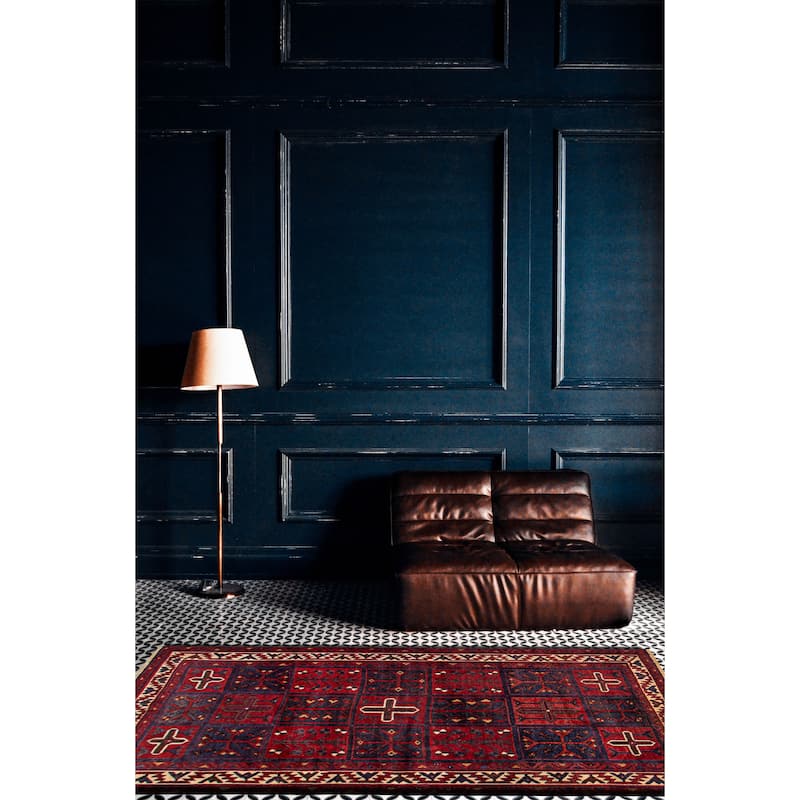 ECARPETGALLERY Hand-knotted Melis Vintage Red Wool Rug - 5'3 x 7'11