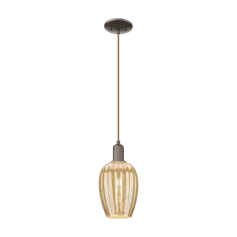 Innovations Lighting Downtown Urban - Preston - 1 Light 6" Flute Shade Cord Hung Mini Pendant